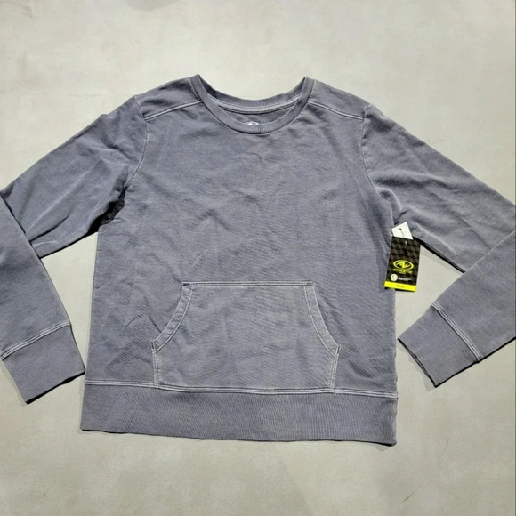 NWT Athletic Works Fleece Crew Boys L (10-12 Plus Black Gray Pullover Sweatshirt - Picture 1 of 10